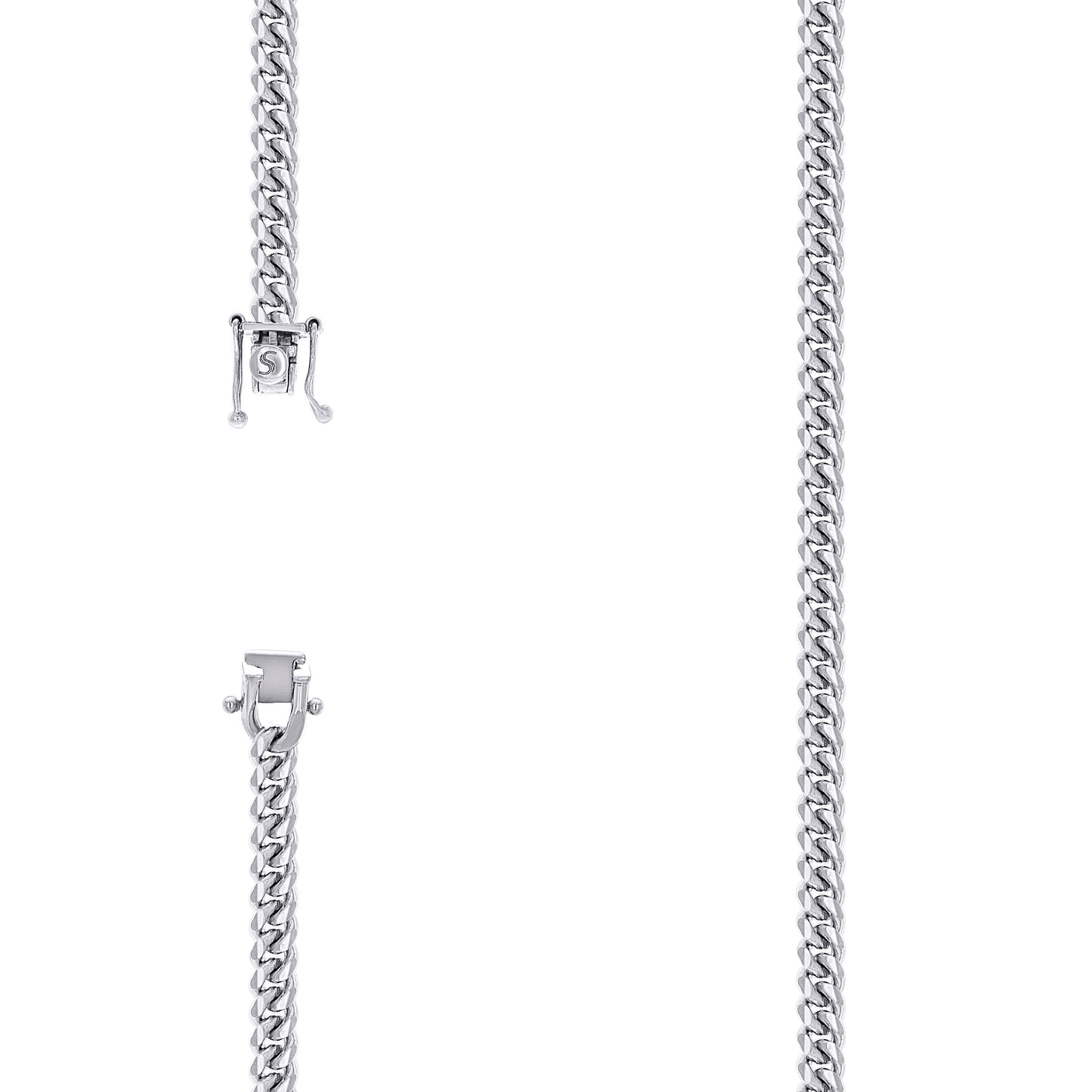 925 Silver Solid Miami Cuban Chain 4.9mm