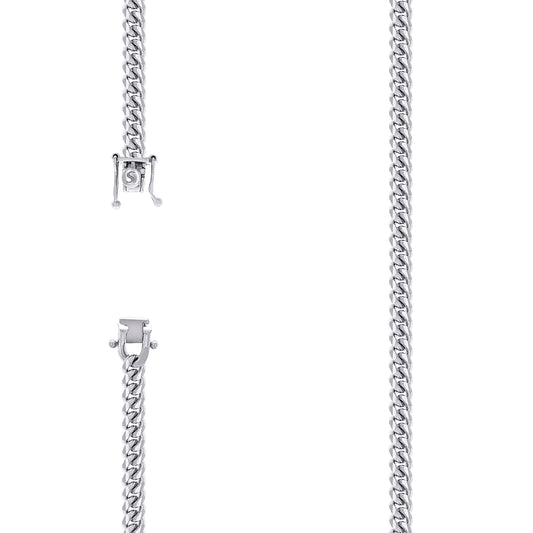 925 Silver Solid Miami Cuban Chain 4.9mm