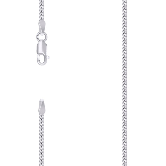 925 Silver Solid Miami Cuban Chain 2mm