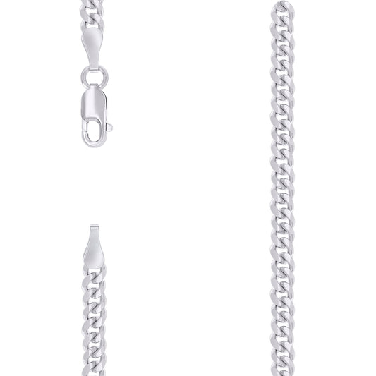 925 Silver Solid Miami Cuban Chain 3.5mm
