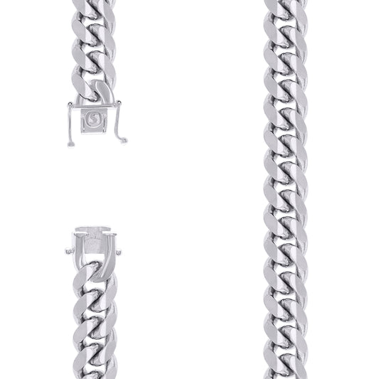 925 Silver Solid Miami Cuban Chain 14.5mm