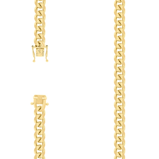 925 Silver Solid Miami Cuban Chain 8.4mm