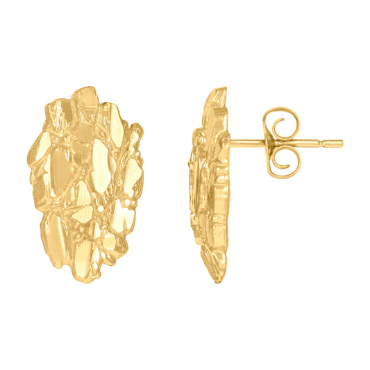 10Kt Gold Nugget Earrings