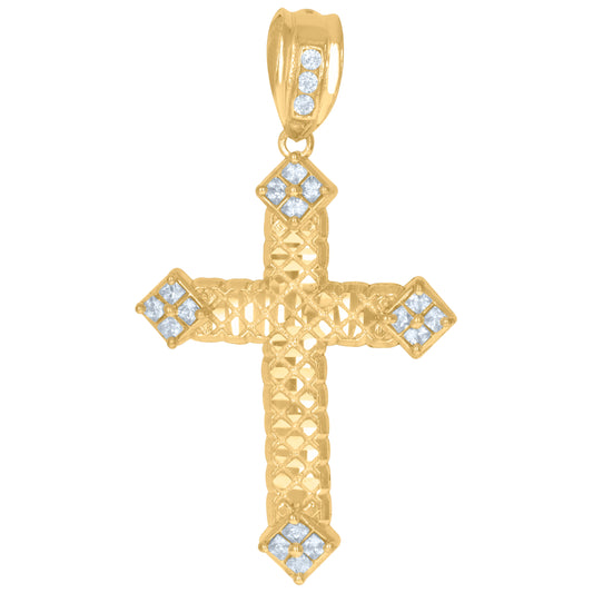 10Kt Gold Cz Pendant