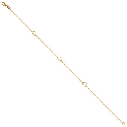 14Kt Gold Anklet 10"