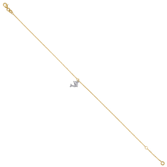 14Kt Gold Anklet 10"