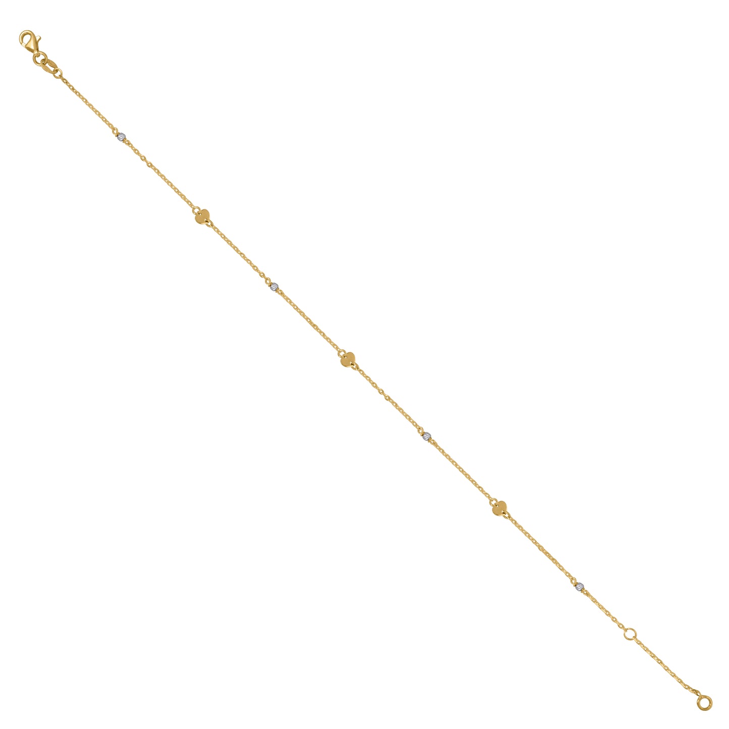 14Kt Gold Anklet 10"
