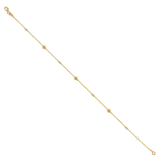 14Kt Gold Anklet 10"