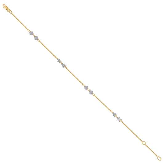 14Kt Gold Anklet 10"