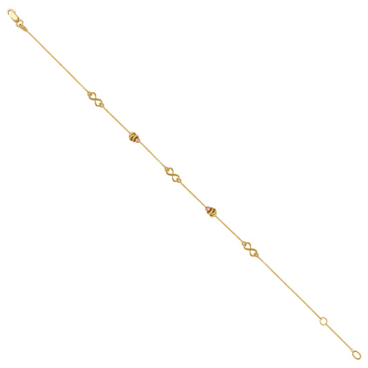 14Kt Gold Anklet 10"