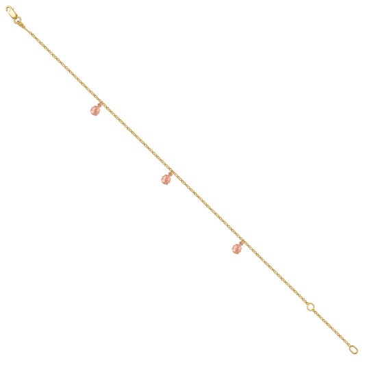 14Kt Gold Anklet 10"