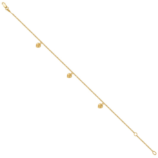 14Kt Gold Anklet 10"