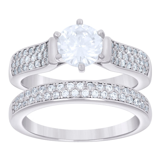 925 Sterling Silver Cz Ring S6
