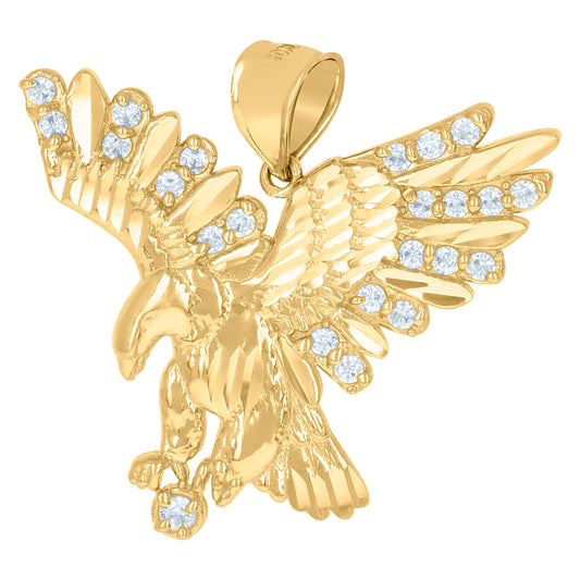 10Kt Gold Cz Pendant