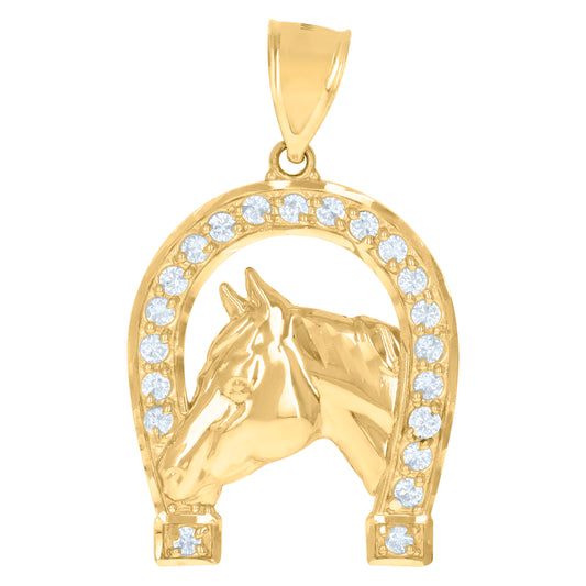 10Kt Gold Cz Pendant