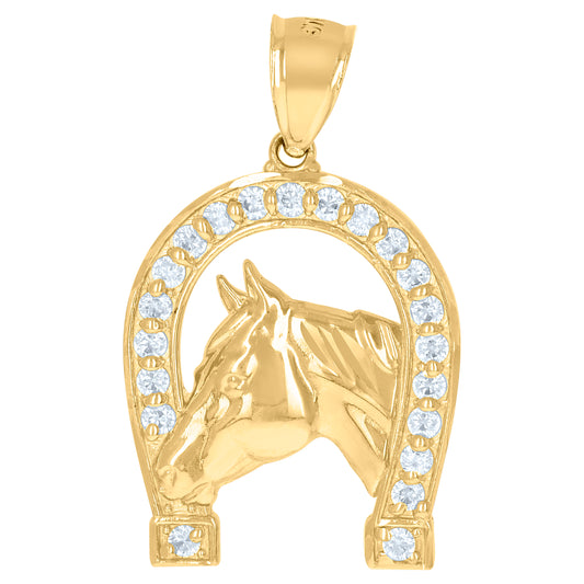 10Kt Gold Cz Pendant