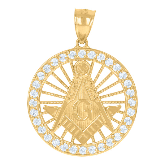 10Kt Gold Cz Pendant
