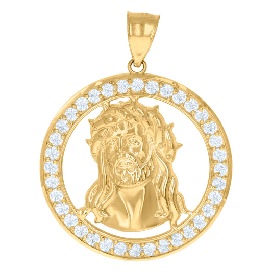 10Kt Gold Cz Pendant