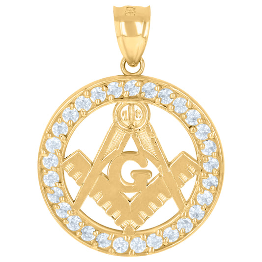 10Kt Gold Cz Pendant