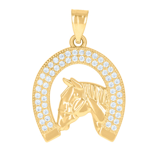 10Kt Gold Cz Pendant