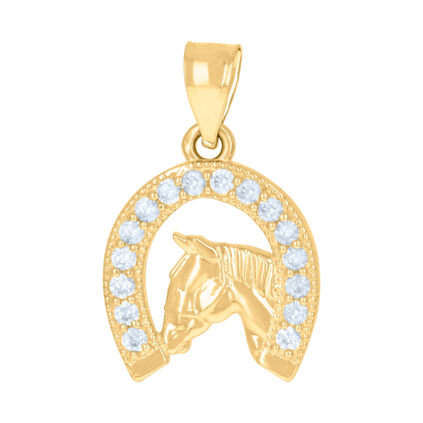 10Kt Gold Cz Pendant
