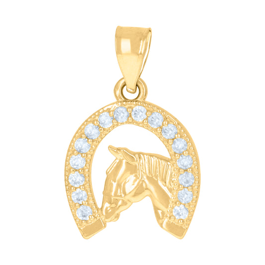 10Kt Gold Cz Pendant