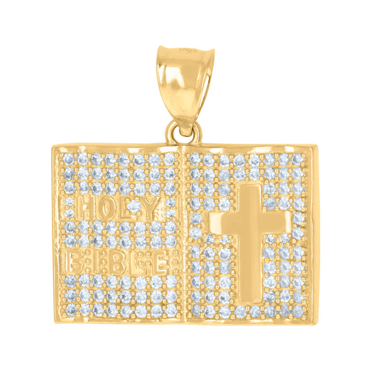 10Kt Gold Cz Pendant