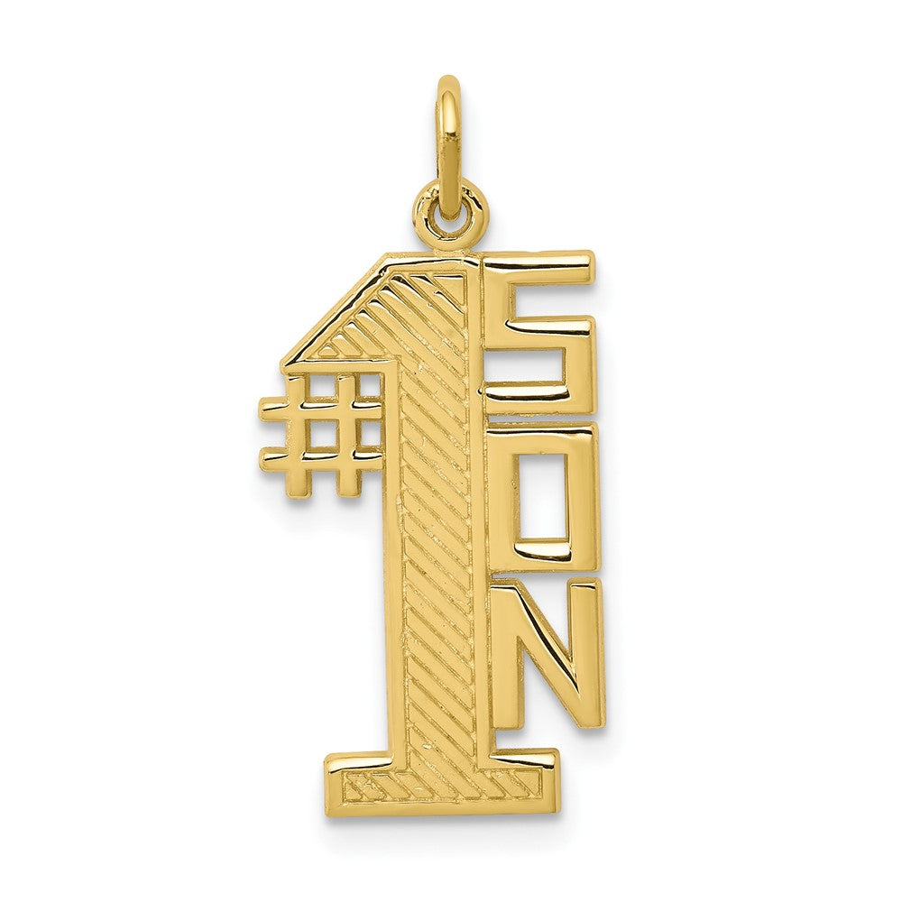 10K Lined Design &num;1 SON Charm