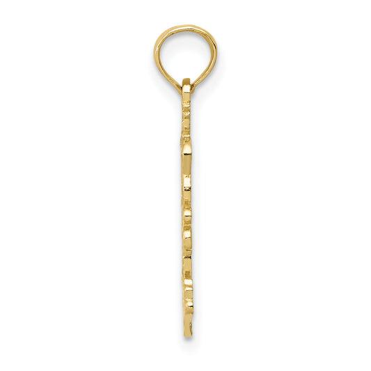 10K Double Palm Trees Pendant