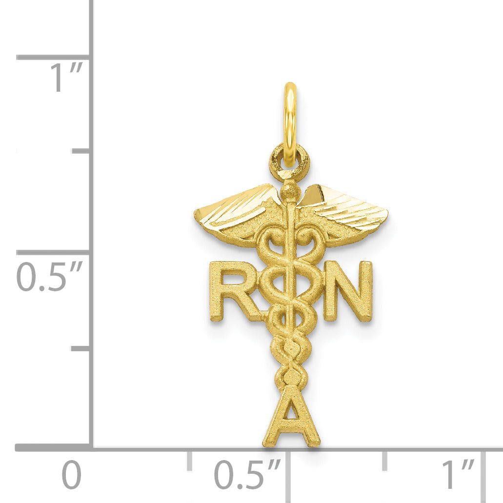 10k Solid Registered Nurse Charm