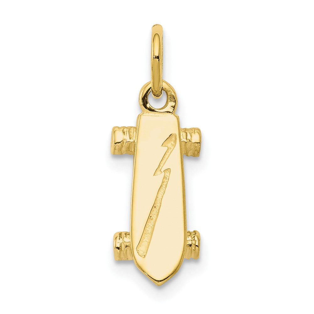 10K Solid 3-D Skateboard Charm