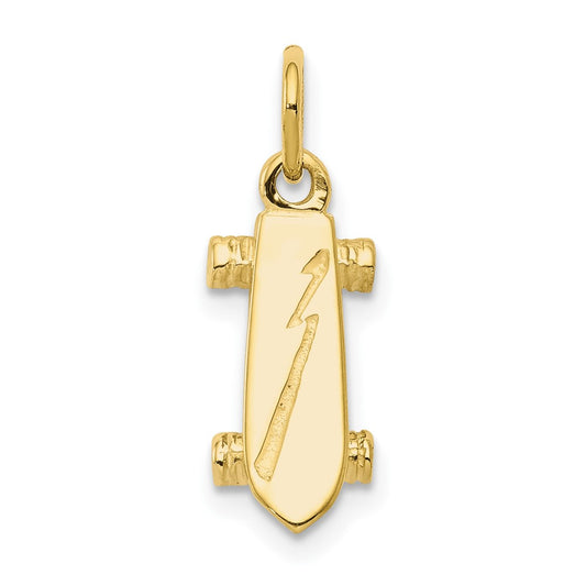 10K Solid 3-D Skateboard Charm