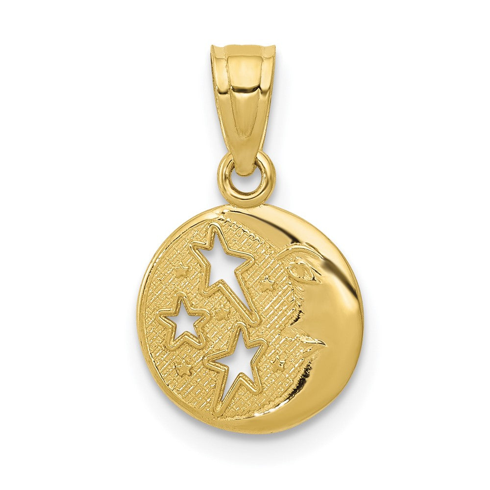 10k Moon & Stars Pendant