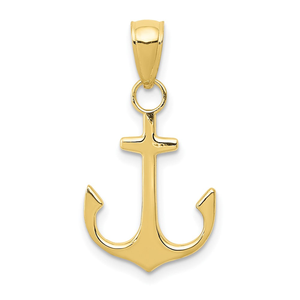 10k Anchor Pendant