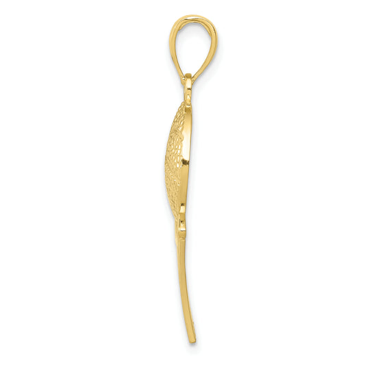 10K Basketball and Net Pendant