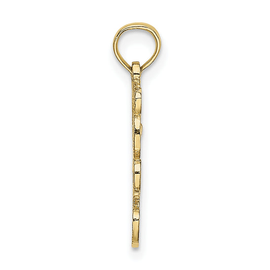 10K Cut Out Teddy Bear Charm