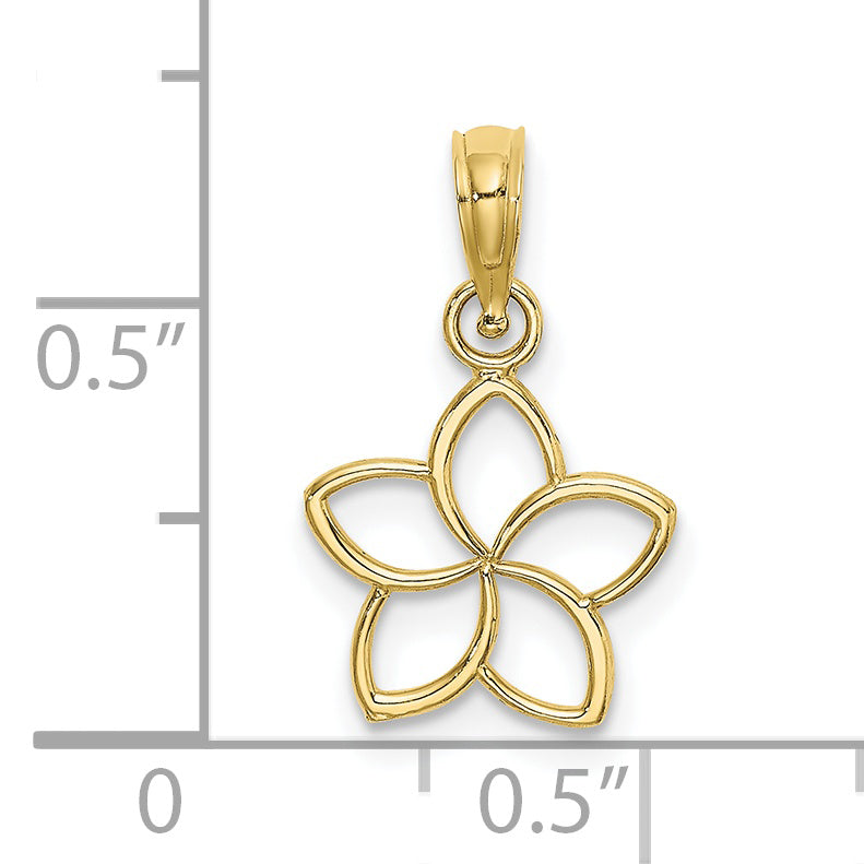 10k Cut Out Flower Charm