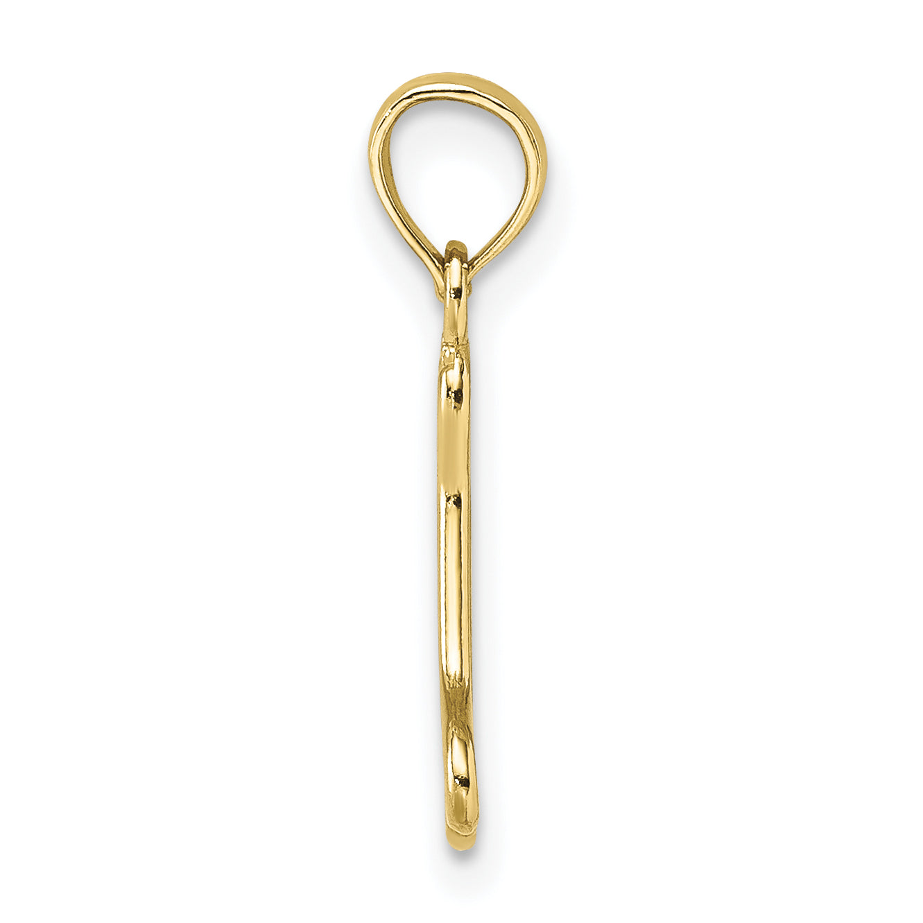 10K Cut-Out  Polished Mini Dog Bone Charm