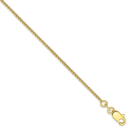 10k 1.05mm Spiga Chain Anklet