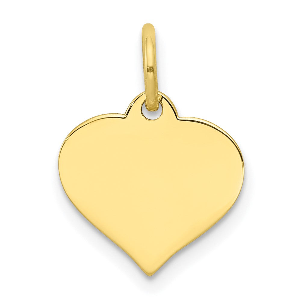10k Plain .013 Gauge Heart Disc Charm