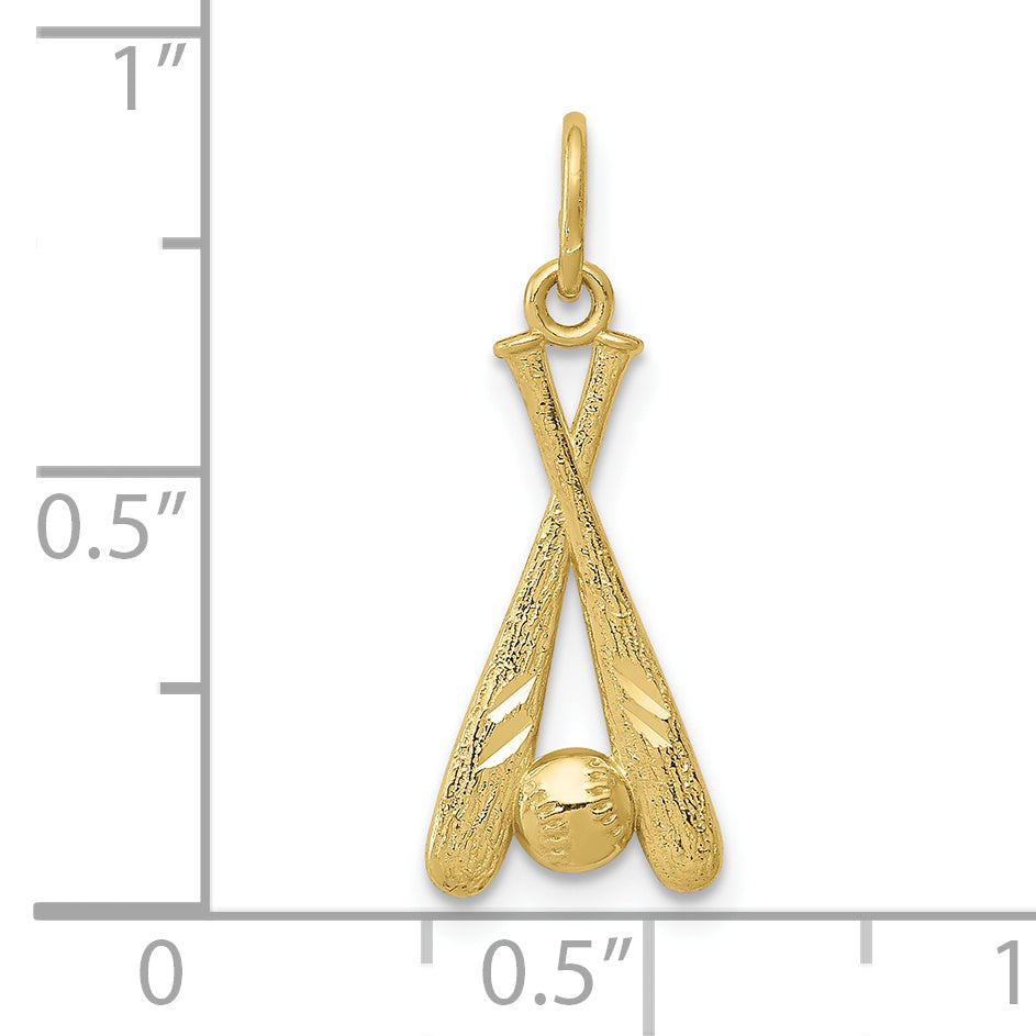 10k Baseball Bats & Ball Pendant