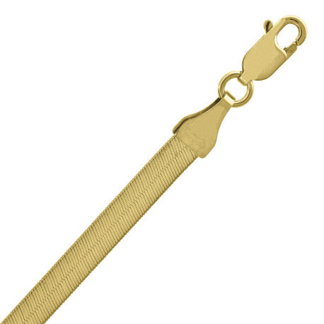 10kt Yellow Gold Herringbone Chain 5mm 7 To 24 Inches