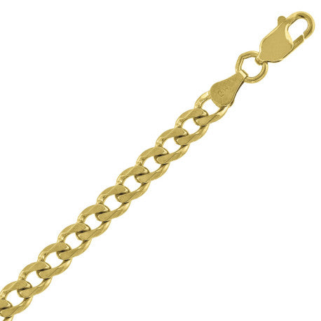 10kt Yellow Gold Solid Cuban Chain 5.6mm 7 To 30 Inches
