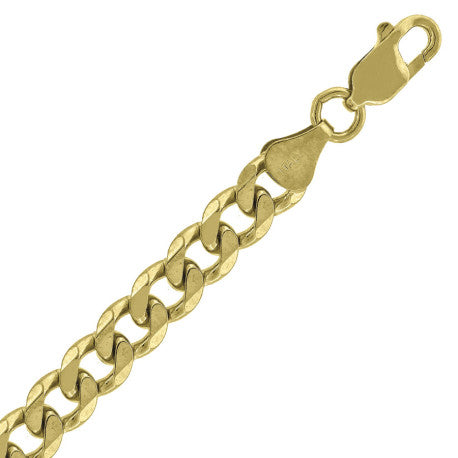 10kt Yellow Gold Solid Cuban Chain 7mm 8 To 30 Inches