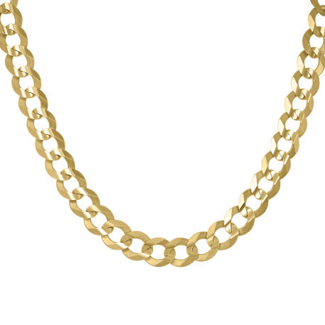 10kt Yellow Gold Solid Cuban Chain 11.3mm 8 To 30 Inches