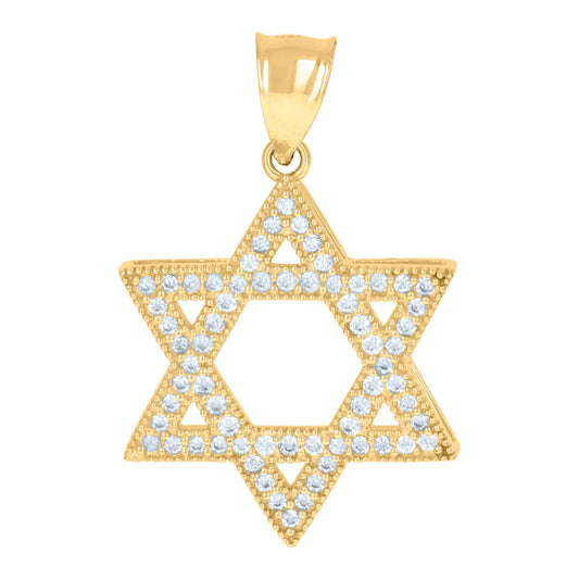 10Kt Gold Cz Pendant