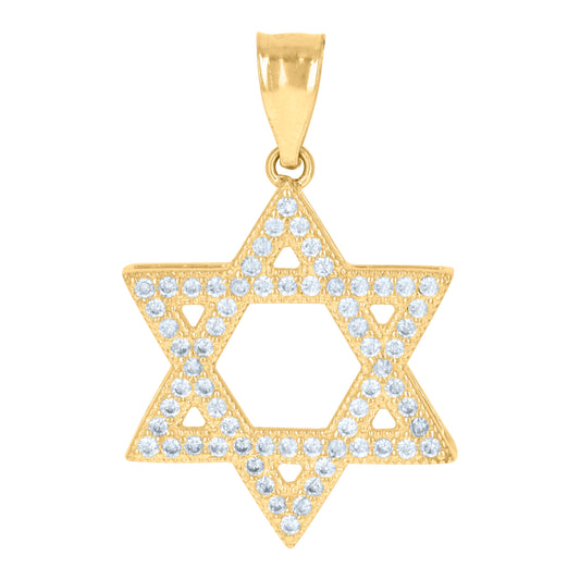 10Kt Gold Cz Pendant