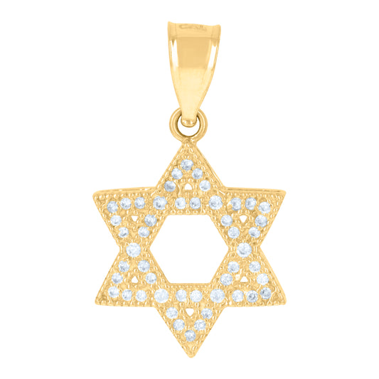 10Kt Gold Cz Pendant