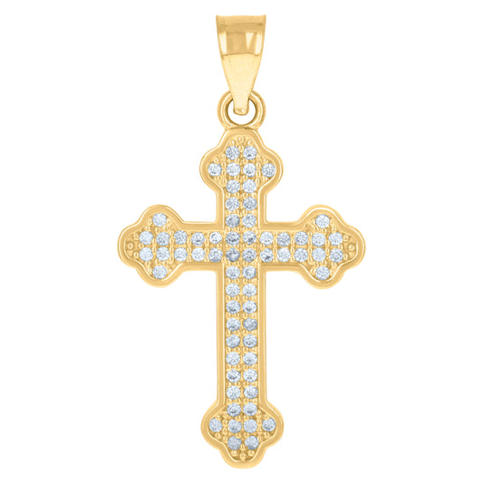 10Kt Gold Cz Pendant