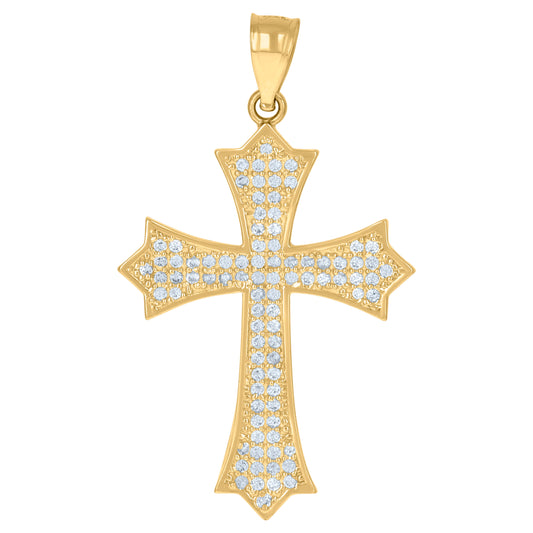 10Kt Gold Cz Pendant